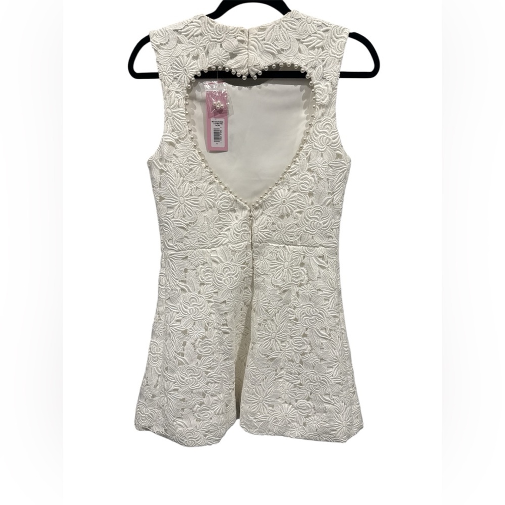 NWT Sachin & Babi Mon Coeur Lace Mini Dress w/ Heart Cutout Size 6 - Picture 7 of 12